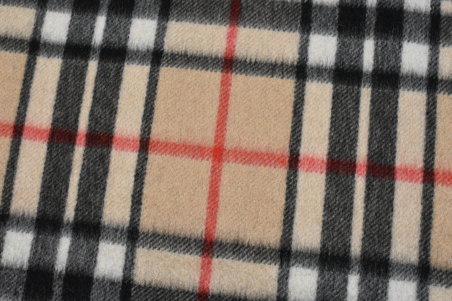 Classic Camel Thomson Tartan Cashmere Scarf