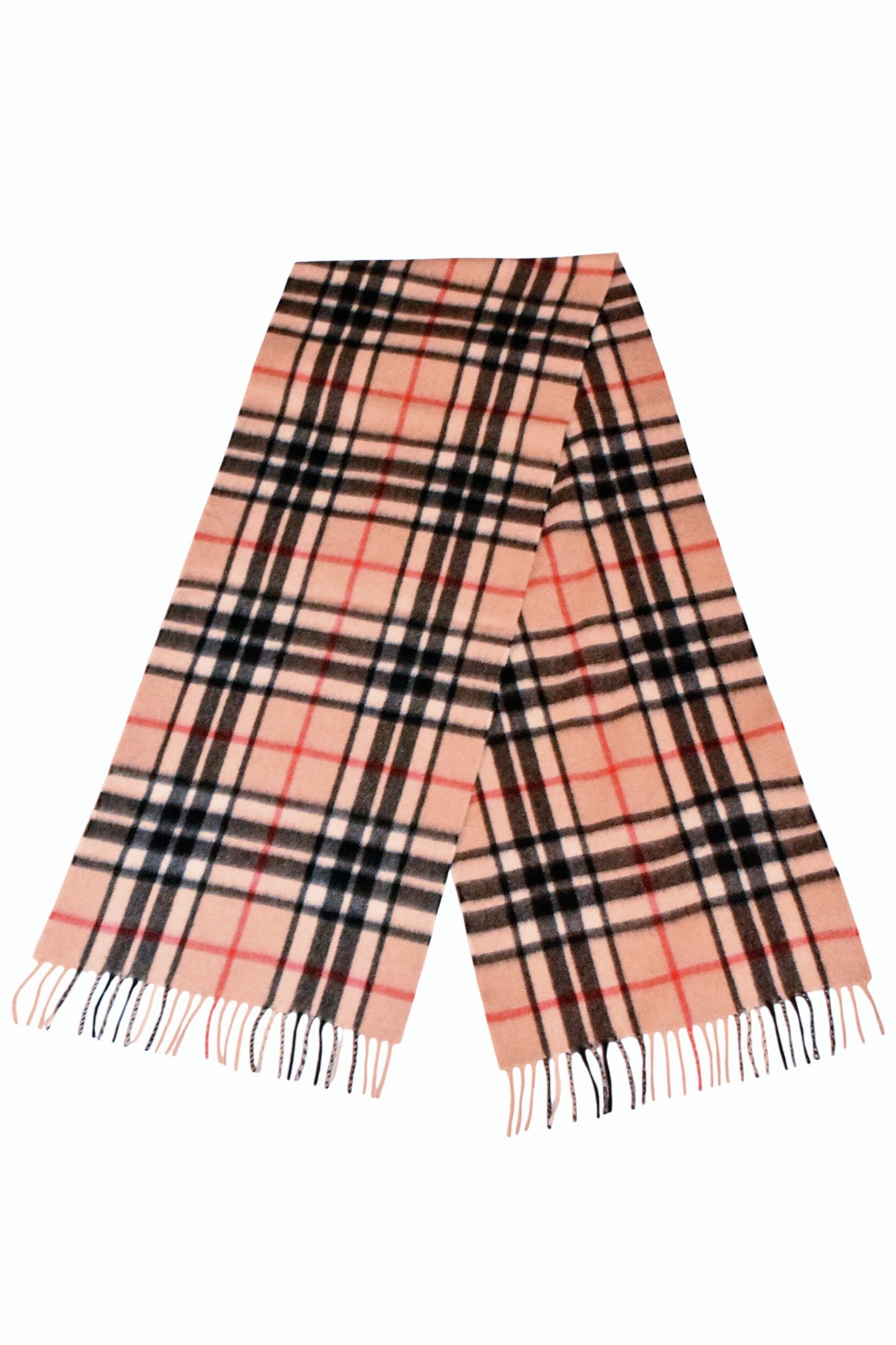 Classic Camel Thomson Tartan Cashmere Scarf
