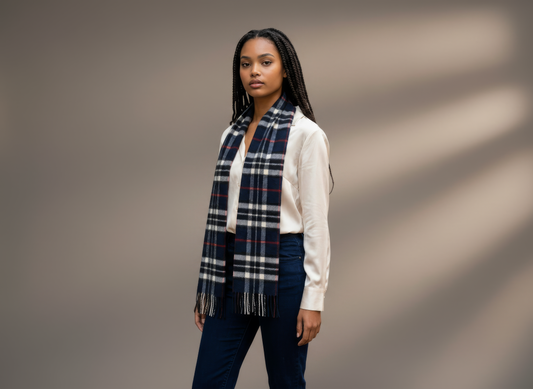 Navy Blue Thompson Merino Scarf