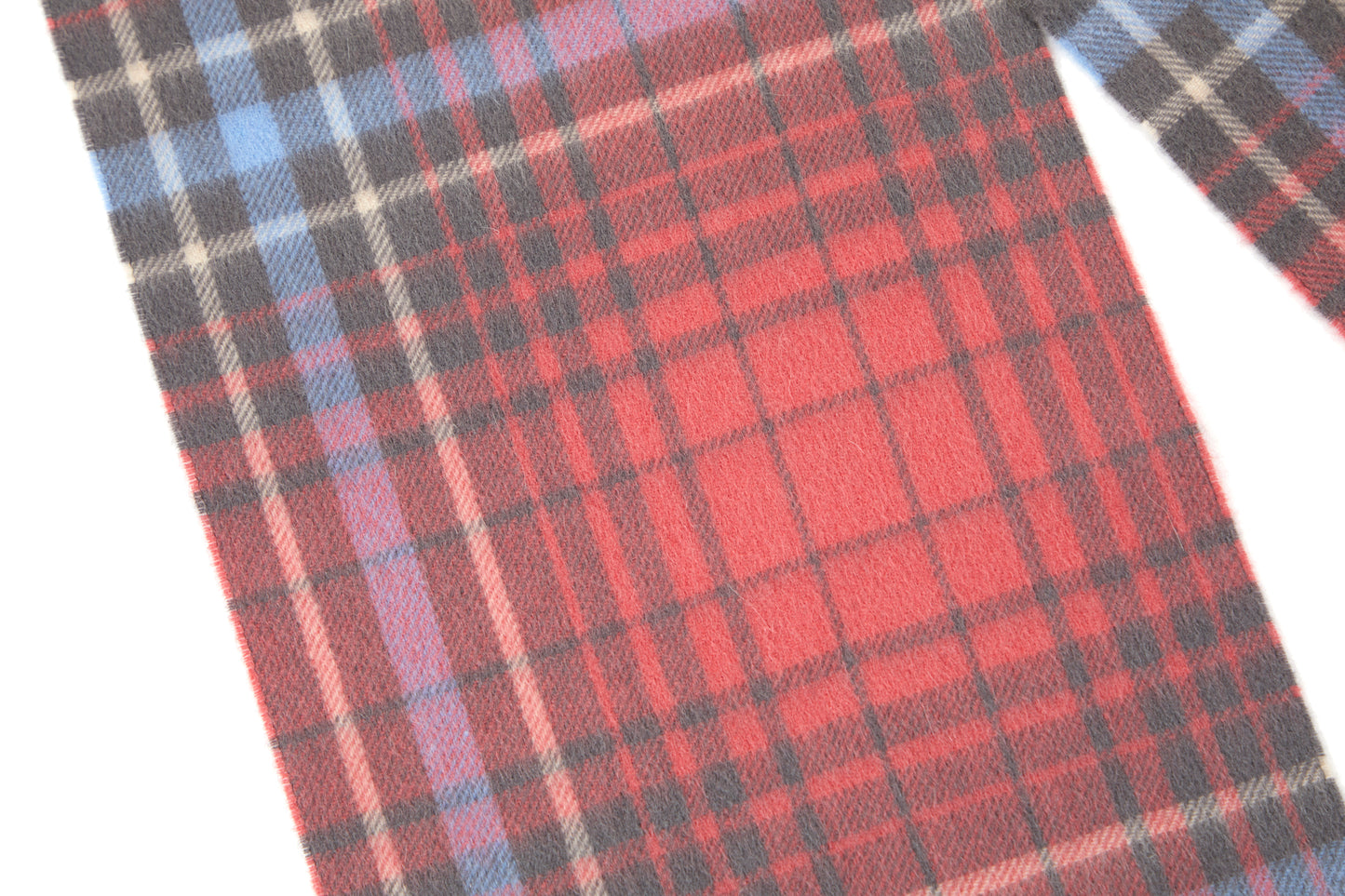 Pink and Grey Plaid Cashmere Scarf - The Yorkshire Scarf Company