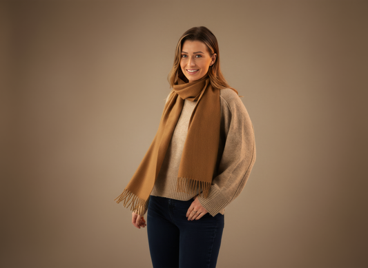 Camel Cashmere Scarf