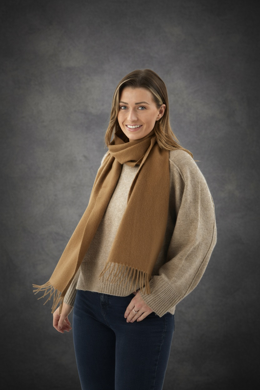 Camel Cashmere Scarf