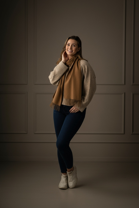 Camel Cashmere Scarf