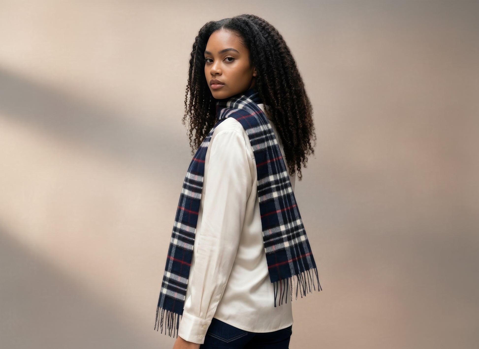 Navy Blue Thompson Merino Scarf