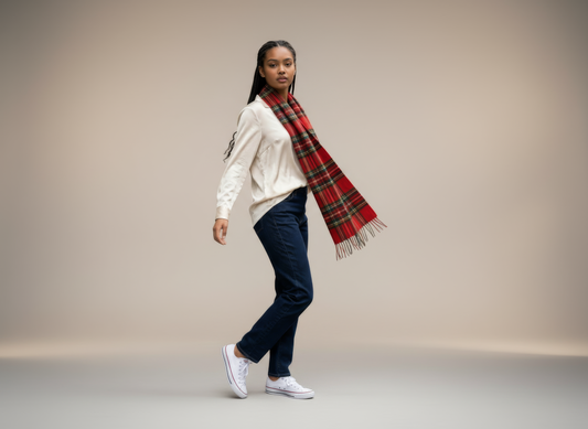 Royal Stewart Merino Scarf