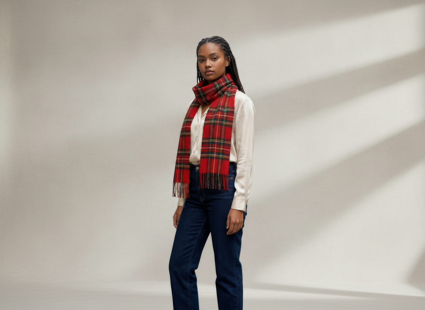 Royal Stewart Merino Scarf