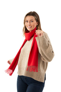 Red Cashmere Scarf