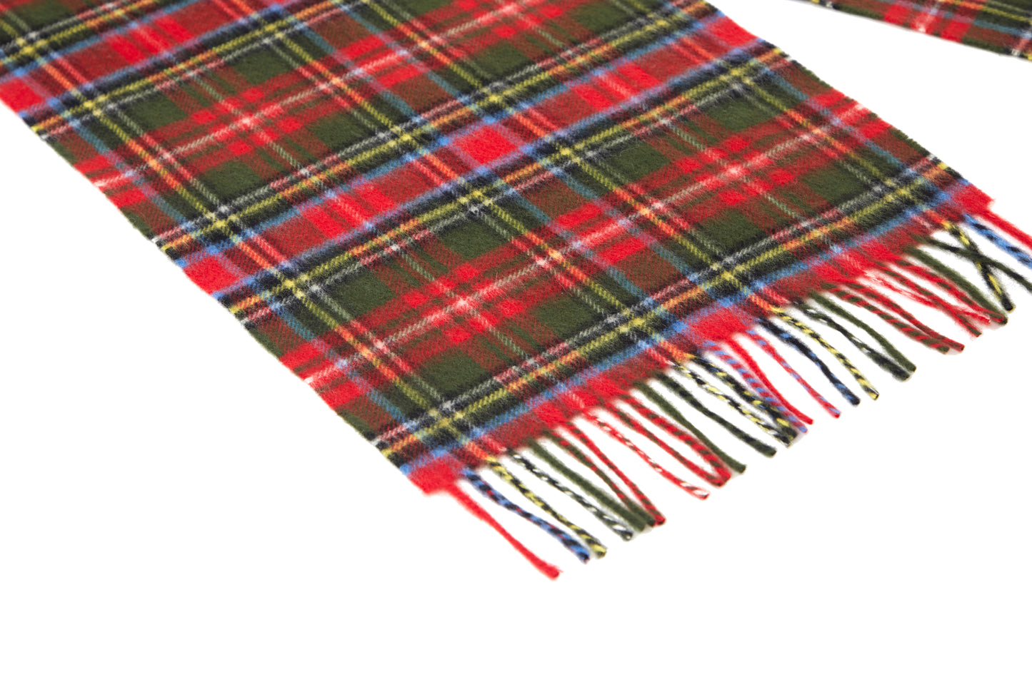 Red Check Tartan Lambswool Scarf - The Yorkshire Scarf Company