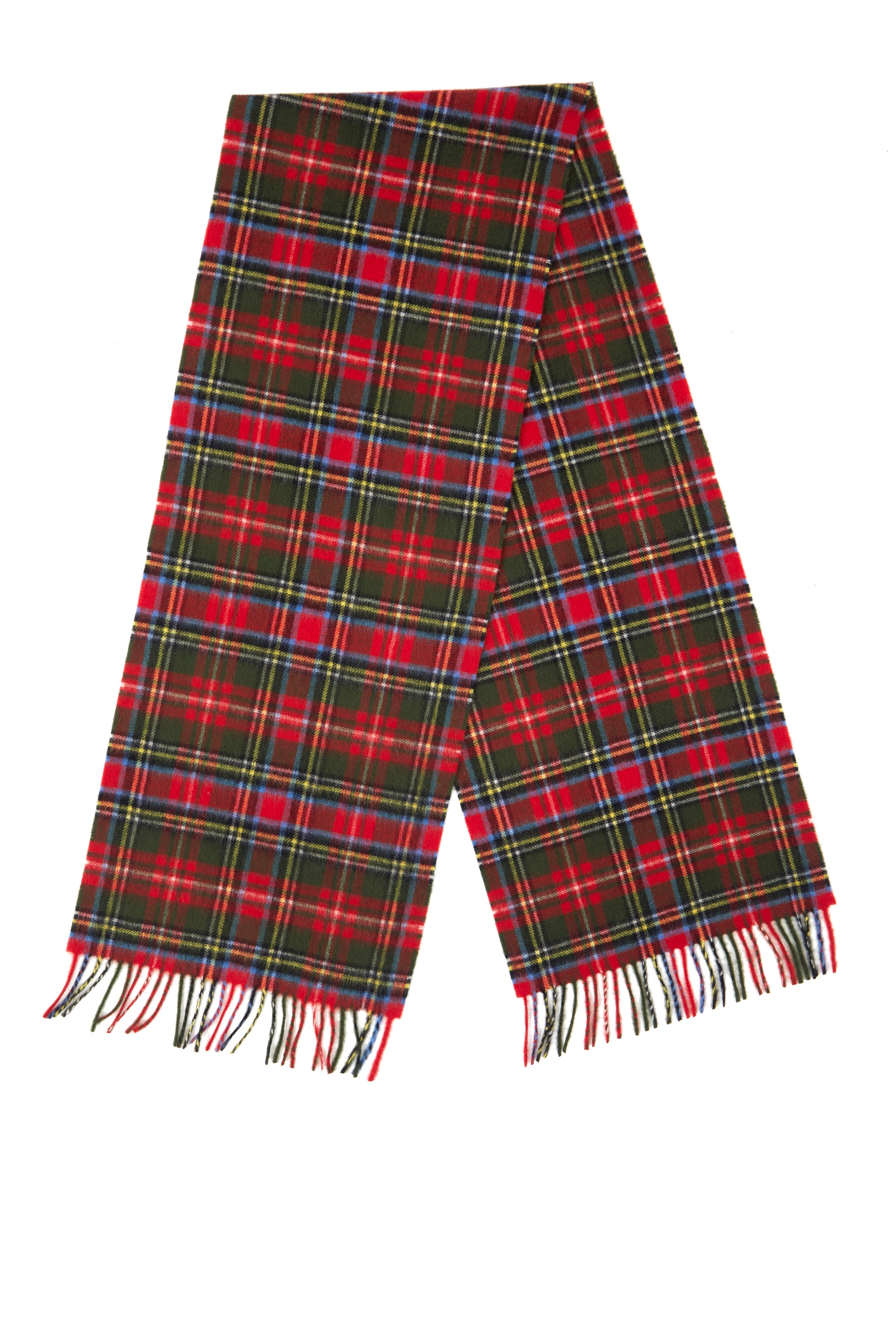 Red Check Tartan Lambswool Scarf - The Yorkshire Scarf Company