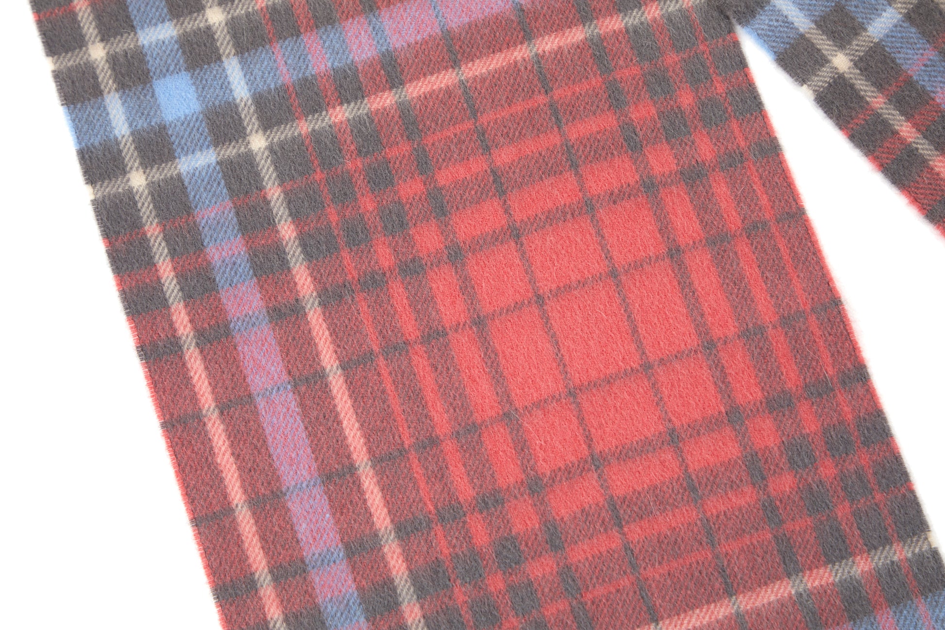 Pink and Grey Plaid Cashmere Scarf - The Yorkshire Scarf Company